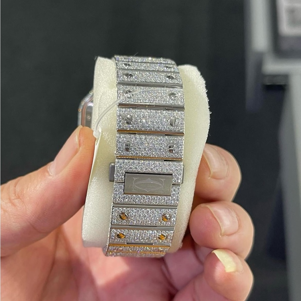 Cartier Silver Diamond Men's Watch - Picture 5 of 6